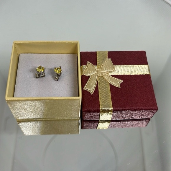 .925 Sterling Silver Genuine Citrine Gemstone BUNDLE W/ LARGER GIFT BOX - Picture 5 of 8